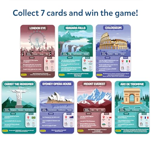 Skillmatics Guess in 10 Legendary Landmarks, Educational Travel Toys for Boys, Girls, and Kids Who Love Card Games, Board Games, Geography and History, Trivia, Gifts for Ages 8, 9, 10 and Up - style: 5. Landmarks