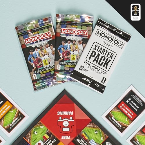 Monopoly Panini Prizm: FIFA World Cup Game I Soccer Board Game with Monopoly Panini Prizm FIFA World Cup 2026 Trading Cards I Ages 8+ - style: Monopoly Panini Board Game