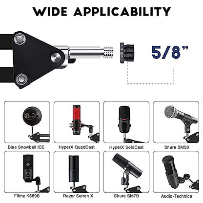 Microphone Arm,Aokeo AK-35 Microphone Desk Stand-Microphone Suspension Boom Scissor Arm Stand For Blue Yeti,Blue Snowball iCE,QuadCast,Elgato - color: AK-35