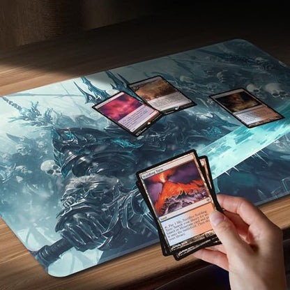 MTG Playmat Non-Slip Rubber Backing Printing Commander Board Game Desk Mat Duel Mat TCG PTCG Playmat 24x14 inches and Free Storage Bags (Skeleton Army) - color: Skeleton Army, size: 24"X14"