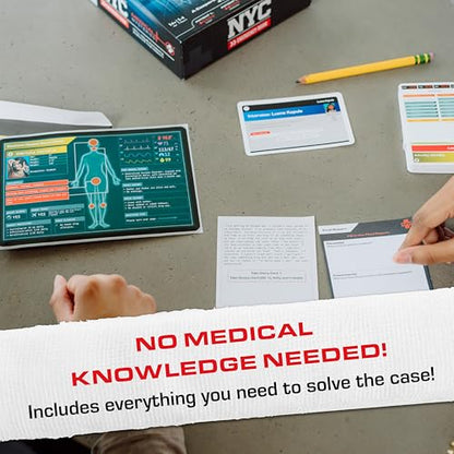 Buffalo Games - Medical Mysteries: NYC Emergency Room - New Game Night Staple - Escape Room - Cooperative Strategy - Adult Party Game - Ages 14 and Up