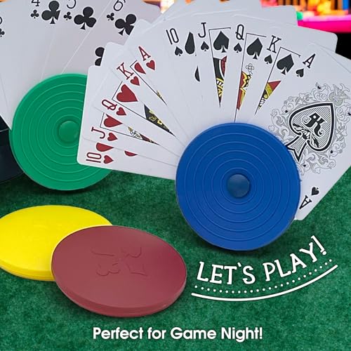 CHH Round Card Holders with Case – Set of 4 in Red, Yellow, Green & Blue