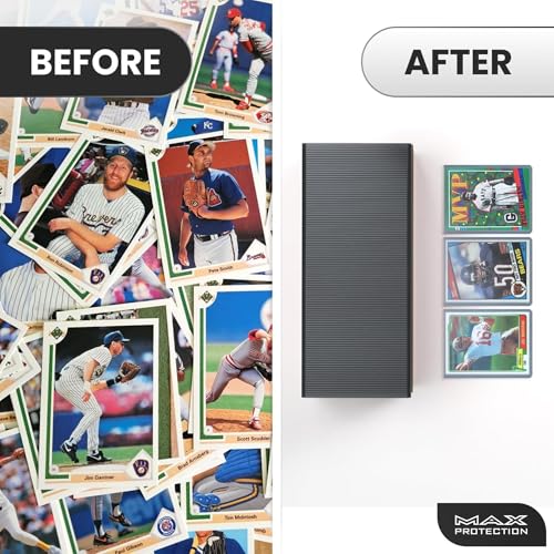 Max Protection 35pt Top Loaders for Cards - 200 Count - Premium 3x4 Inch Trading Card Toploaders - Protect Your Baseball and Sports Cards with These Crystal Clear Hard Plastic Sleeves Protectors - size: 200 Toploaders