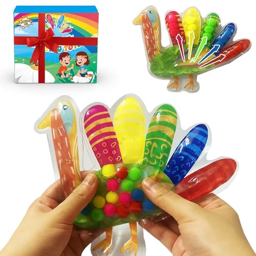 Color Sorting Toys for Toddlers, Easter Basket Stuffers, Squeeze Sensory Fidget Toys, Fine Motor Skills Toy, Montessori Learning Toys for Preschool Learning Activitie, Sensory Toy for Kids 3+ & Adults - style: Chicken