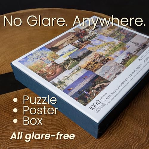 Claude Monet Impressions of Light Part 3, Premium 1000 Piece Jigsaw Puzzle for Adults, Glare-Free, Soft-Touch Puzzles, Made in USA, Puzzle Lovers Gift Ideas, 26.6" x 19.25" - color: Claude Monet Impressions of Light, Part 3