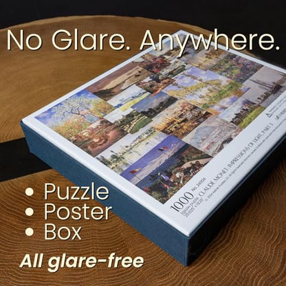 Claude Monet Impressions of Light Part 3, Premium 1000 Piece Jigsaw Puzzle for Adults, Glare-Free, Soft-Touch Puzzles, Made in USA, Puzzle Lovers Gift Ideas, 26.6" x 19.25" - color: Claude Monet Impressions of Light, Part 3