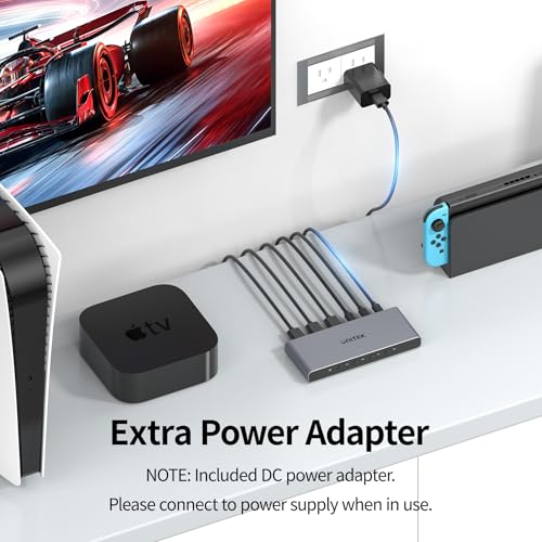 Unitek HDMI USB C Switch 4 Computers 1 Monitor with EDID | 4K@60Hz USB-C Switcher for Laptops PC PS5 Xbox Ipad Phone Tablet HDCP 2.3 HDR10+ Vedio, Quick Switch ,Plug and Play ,Gray - style: USB C+HDMI