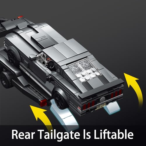APAWR Black RV Car Building Blocks Toys Boys or Adults Kits，Rotatable Side Door & Quick-Release Roof, Liftable Tailgate Model Detailed Interior Furniture Building Set Raceing Car Model 2135 Pieces - color: Black