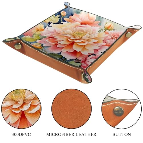 Floral Watercolor Dice Tray Dice Rolling Tray Folding Dice Holder for Dice Games, Like RPG, DND and Other Table Games - color: Multi 4