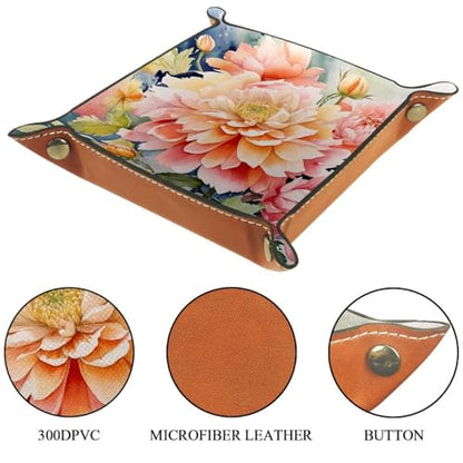 Floral Watercolor Dice Tray Dice Rolling Tray Folding Dice Holder for Dice Games, Like RPG, DND and Other Table Games - color: Multi 4