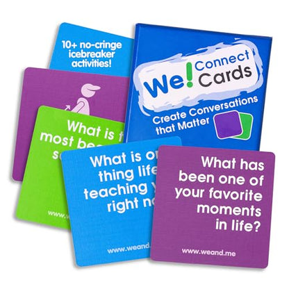 We! Connect Cards - Conversation Cards to Build Trust & Connection - Ideal Office Games, Ice Breakers & Educational Team Building Games - Featured by TEDx (60 Color-Coded Pieces) - color: We! Connect Cards