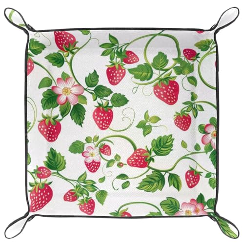 Strawberry Dice Tray Dice Rolling Tray Folding Dice Holder for Dice Games, Like RPG, DND and Other Table Games - color: Multi 4