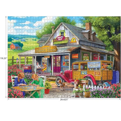 RoseArt Bigelow Country General Goods 1000 Piece Jigsaw Puzzle | 26.625" x 19.25" Finished Size, Fully Interlocking Pieces, Bonus Poster Included, Made in USA - style: General Goods