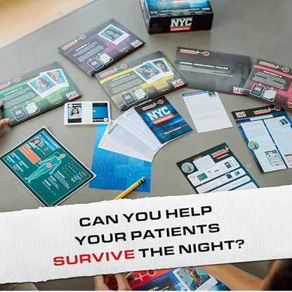 Buffalo Games - Medical Mysteries: NYC Emergency Room - New Game Night Staple - Escape Room - Cooperative Strategy - Adult Party Game - Ages 14 and Up