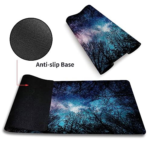 MTG Playmat Forest, TCG Game Play Mat for MTG Landscape Trading Card Smooth Cloth Surface Mousepad Battle Game 23.6X 13.7 inches - color: Mtg Playmat 1