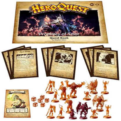 Hasbro Gaming Avalon Hill HeroQuest Prophecy of Telor Quest Pack, Requires HeroQuest Game System to Play, Dungeon Crawler Games, Ages 14+, 2-5 Players, Strategy Games