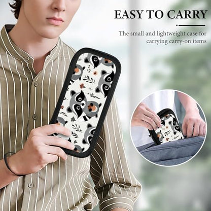Game Carrying Bag Compatible with Nintendo Switch, Cute Raccoon Portable Game Pouch with 15 Games Cartridges Protective Hard Shell Case - color: Color(91)