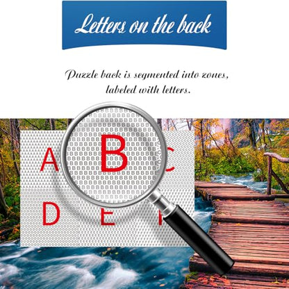 Jigsaw Puzzles for Adults, 2 Pack Puzzles for Adults 1000 Pieces,Sunset Over Kirkjufell in Iceland & Wooden Long Bridge in Plitvice National Park, Gifts for Women &Mom - color: Sunset Over Kirkjufell & Wooden Long Bridge