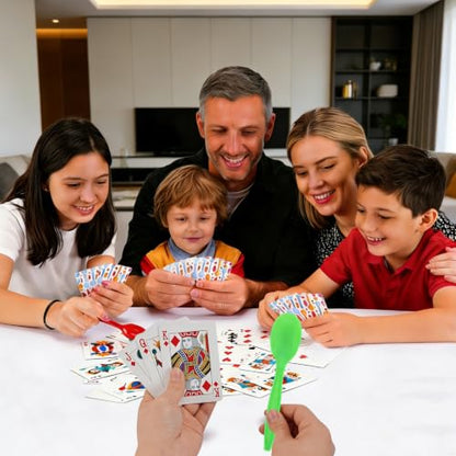 Regal Games Spoons Card Games for Kids - Spoons Game, Deck of Cards, Fun Family Games for Kids and Adults, Playing Cards, Game Night, Travel Games, 3-5 Multi-Player Card Game, Games for Adults