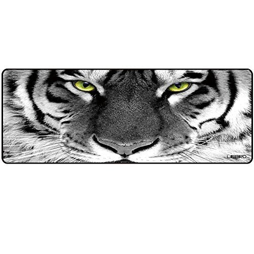 LIEBIRD® Extended XXL Gaming Mouse Pad - Portable Large Desk Pad for Laptop - Non-Slip Rubber Base (RGB White) - color: RGB White