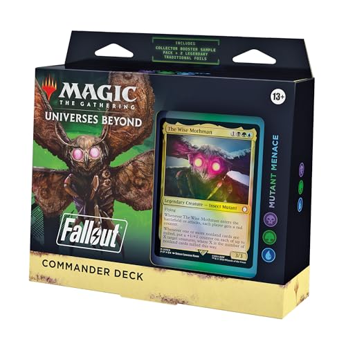 Magic: The Gathering Fallout Commander Deck – Mutant Menace (100-Card Deck, 2-Card Collector Booster Sample Pack + Accessories) - style: Blue-Green-Black