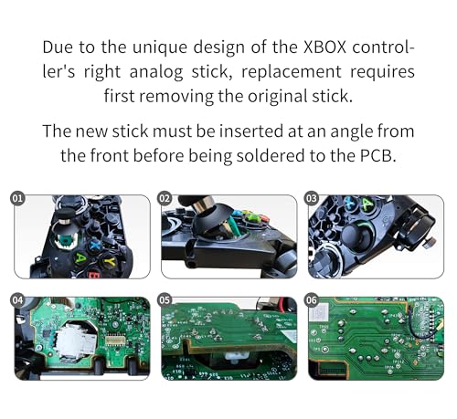 GuliKit 720° Adjustable Tension TMR Magnetic Joystick Replacement Kit, for Xbox Series X & S/Elite Series 2 Controller, Anti-drift Stick Repair Module with 3 Pairs Thumbstick Caps, Soldering Required