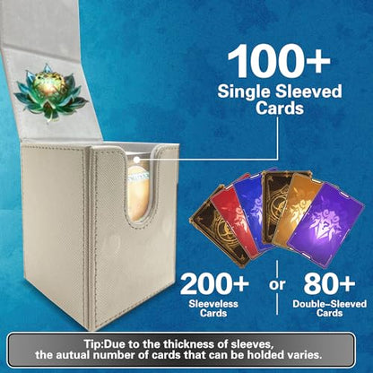 PROMAXIBINDER MTG Commander Deck Box - Fits 100+ Cards, Strong Magnet Closure, PU Leather Magic Gathering Deck Box for TCG, CCG, MTG Cards (Grey) - color: B-Grey, size: 100+