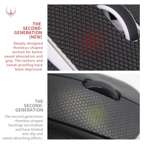HOTLINEGAMES New 2.0 Anti Slip Mouse Grip Tape Compatible with Logitech G502 Wired / G502 Wireless Gaming Mouse Skins, Sweat Resistant, Cut to Fit,Easy to Apply, Professional Mice Upgrade