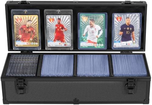 Toploader Storage Box for 3" x 4" 35pt Rigid Card, Magnetic Card Case | Portable Top Loader Card Case with 3 Removable Dividers, Holds 200+ Toploaders, Magnetic Holders for Sports Trading Cards - size: For 200+ Toploaders