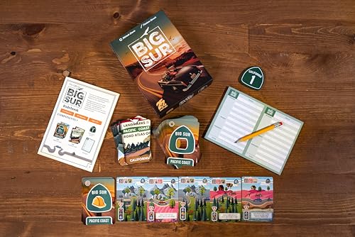 25th Century Games Big Sur Board Game | Scenic California Highway Card Drafting Strategy Game for Ages 10+, 2 to 4 Players