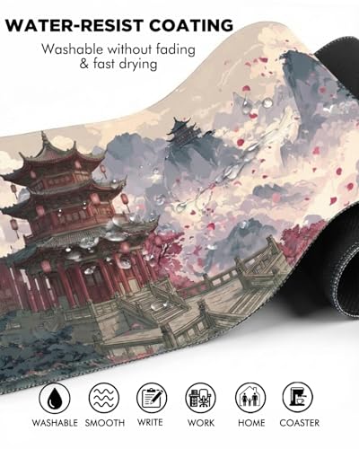 Mouse Pad, Desk Mat, 31.5x11.8in Large Mousepad, Fairyland | Desk Pad with Stitched Edge & Rubber Non-Slip Bottom, Gaming Mouse Pad, Extended Mousepad for Home, Office - color: Fairyland