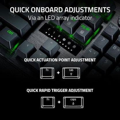 Razer Huntsman V3 Pro Esports Gaming Keyboard, Black | Analog Optical Switches, Snap Tap, Rapid Trigger, Adjustable Actuation, Media Keys & Dial, Doubleshot PBT Keycaps, Wrist Rest - color: Black, size: Full Size, style: 1000 Hz Polling