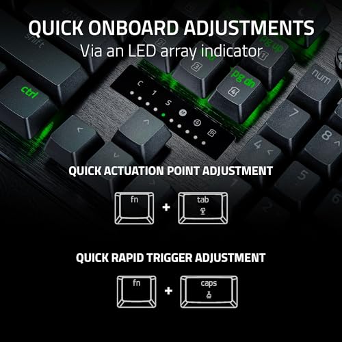 Razer Huntsman V3 Pro Esports Gaming Keyboard, Black | Analog Optical Switches, Snap Tap, Rapid Trigger, Adjustable Actuation, Media Keys & Dial, Doubleshot PBT Keycaps, Wrist Rest - color: Black, size: Full Size, style: 1000 Hz Polling