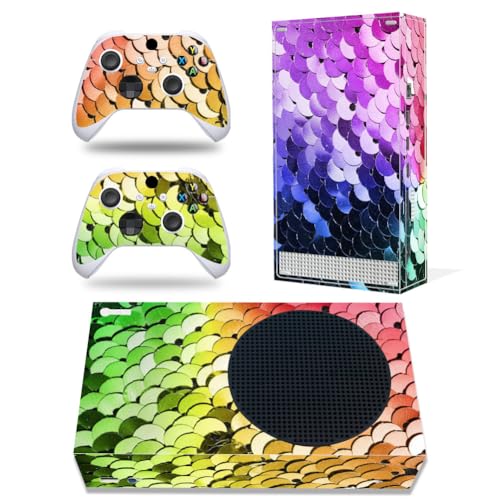 Xbox Series S Stickers Full Body Vinyl Skin Decal Protective Cover for Microsoft Xbox Series S Console and Controllers (Series S Colorful) - color: Series S colorful