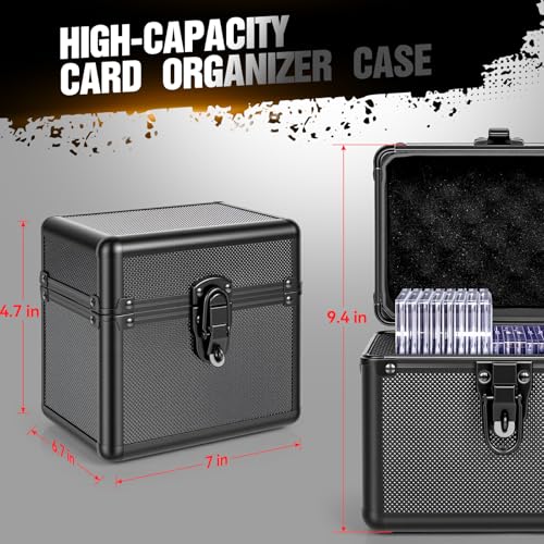 Graded Card Storage Box, Top Loader Boxes, Sports Trading Card Storage Case, Slab PSA/GMA/CSG/SGC/HGA Magnetic Holder, Baseball Football Card Case, Holds 70+ Cards - size: M
