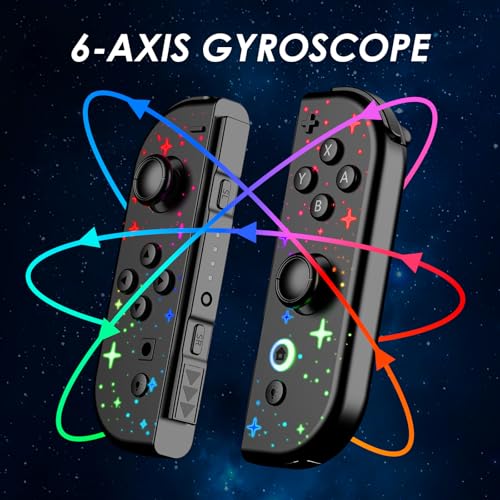 AFMVV Replacement for Switch Controller, Left Right Wireless Controller Compatible with Nintendo Switch/OLED/Lite,with 6-Axis Gyro, Vibration, Motion Control, Wake-up, Screenshot