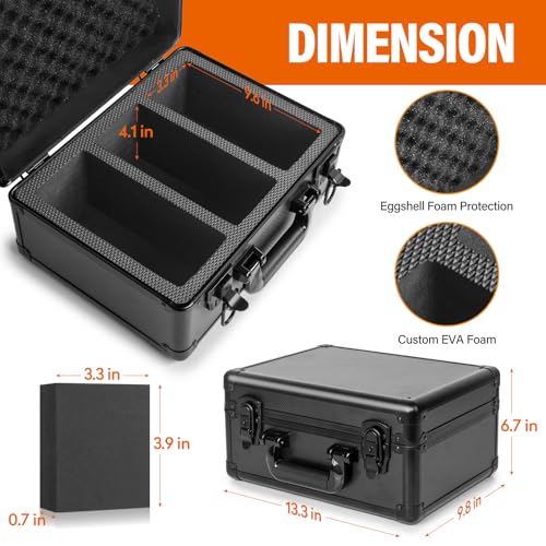 Graded Card Storage Box, Top Loaders Storage Case, Sports Trading Card Box, Cards Slab Case PSA MTG CSG BGS SGC Magnetic Holder, Waterproof Carrying Collector Storage Boxes - size: Large