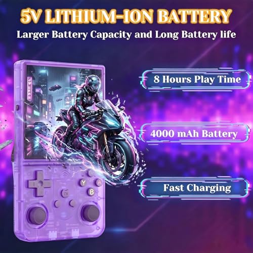 S600 Retro Handheld Game Console, 4.0 Inch IPS Display, 64GB Memory, Over 22,000 Classic Games, 4000mAh Battery - style: Purple 64G