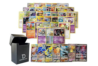 Dan123yal Pokémon Compatible 50 Card Lot with 1 Legendary Ultra Rare Cards Bundle Deck Box Included