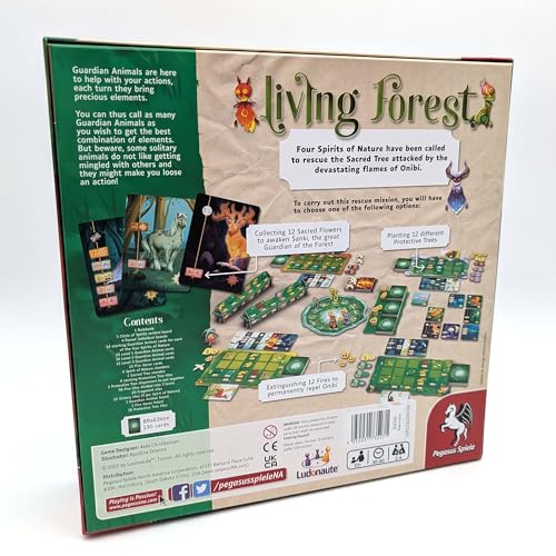 Pegasus Spiele Living Forest | Tile-laying strategy board game; family game night favorite; strategic resource management gameplay for all ages