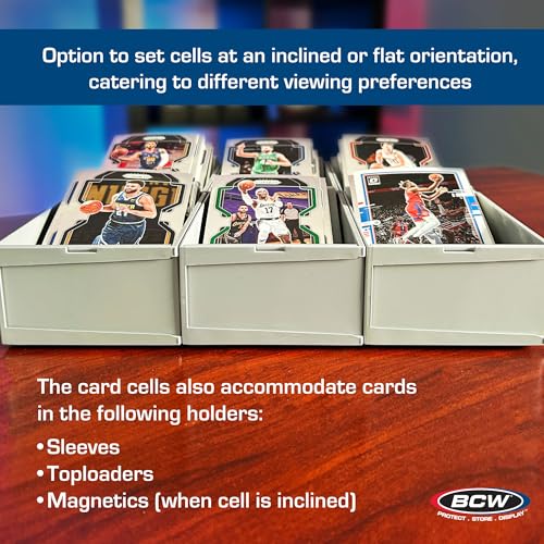 BCW Modular Card Sorting Tray | Customizable Display and Storage Grid, Expandable TCG Sorting Tray | Ideal for Sports Cards, Magic the Gathering, Pokémon, and Board Games - style: 6 Cells