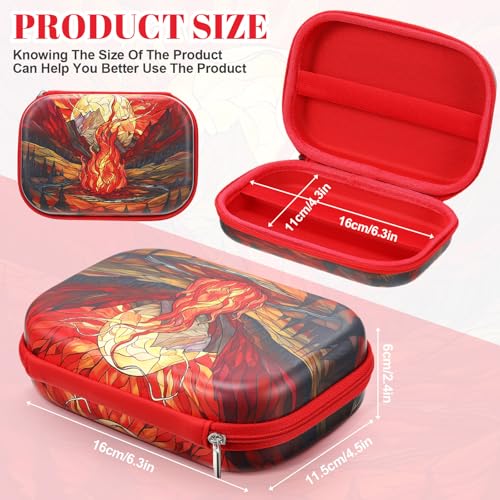 Hard Playing Card Game Case 300+ Trading Playing Card Holder Portable Travel Storage Box for Classic Board Game(Flame)
