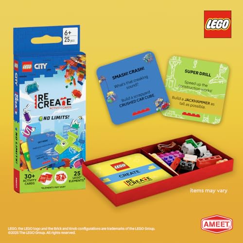 LEGO City Recreate Activity Cards – No Limits! | Action Building Game with 30+ Activity Cards & 25 LEGO Elements | Ages 6+ - style: LEGO CITY No Limits!