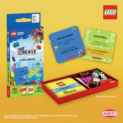 LEGO City Recreate Activity Cards – No Limits! | Action Building Game with 30+ Activity Cards & 25 LEGO Elements | Ages 6+ - style: LEGO CITY No Limits!