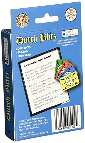 Dutch Blitz Expansion Pack - 4 New Card Colors - 160 Cards for 4 Players | Add 4 more players for 8 total, fast-paced Vonder-fast card game, includes carriage, bucket, pump and plow deck designs