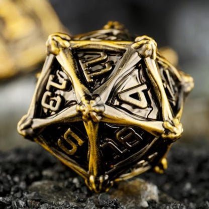 Surpass DND dice Set Metal dice Role Playing Metal Polyhedral Dice Dungeons and Dragons Dice (Gookin) - color: Gookin