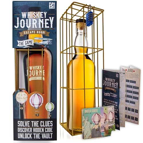 Boxer Gifts Whiskey Escape Room Game - Whisky Gifts for Men - Bottle Puzzle Box - Crack The Code Unlock The Bourbon