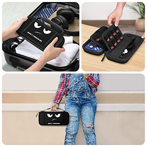 FINTIE Carrying Case for Nintendo Switch Lite 2019, [Shockproof] Hard Shell Protective Cover Travel Bag with Game Card & Micro SD Card Slots for Switch Lite Console & Accessories, Dont Touch - color: dont touch
