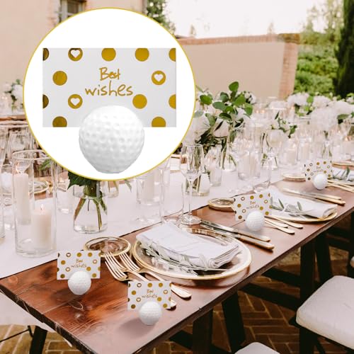 Leinuosen 24 Pcs Resin Golf Base Centerpieces Place Card Holder Golf Ball Shaped Table Number Holder Name Place Photo Stand for Office Menu Events Wedding Party - style: Golf Ball