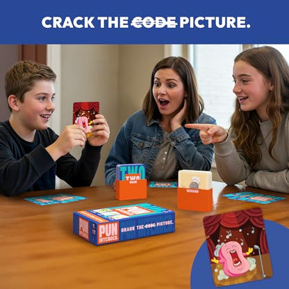 Pun Intended – Picture Guessing Card Game, Party Game for Families & Adults | Fast-Paced Board Game, Puns & Wordplay Fun Gift for Game Lovers, Family Game Night, Travel-Friendly, 2–10 Players